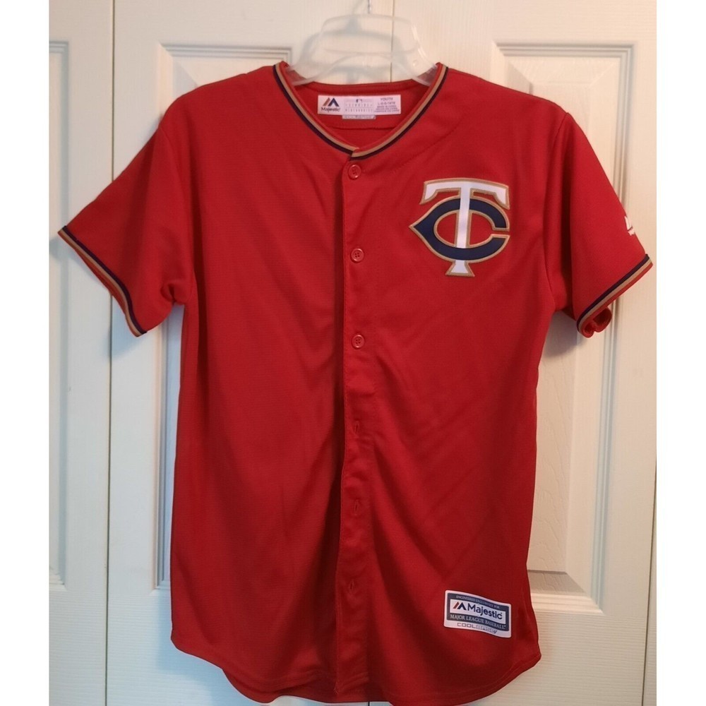 Majestic Minnesota Twins Brian Dozier #2 Baseball Jersey Sz Youth 14/16 L Red